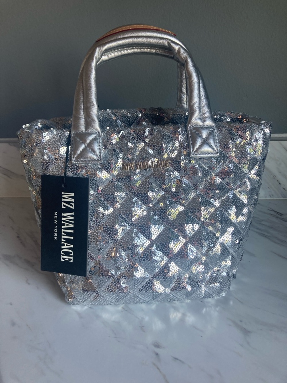 MZ Wallace Ice Sequin Micro Metro Tote Deluxe